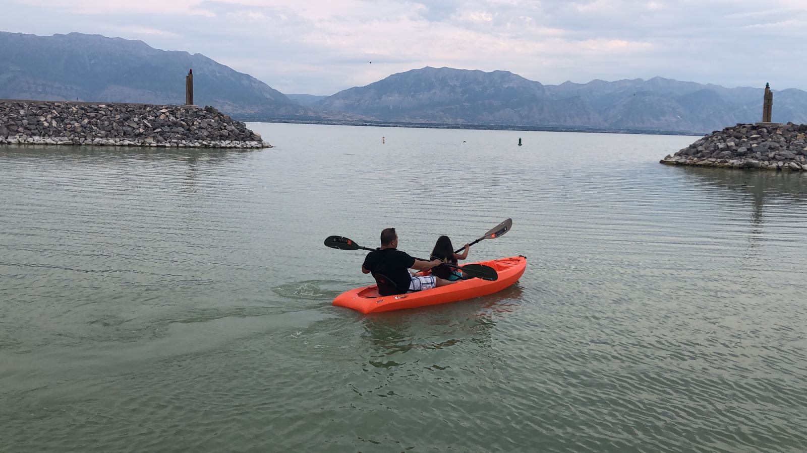 Ingrid Kayaking at the Marina