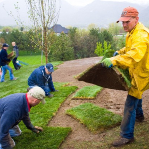 Sod laying.2009