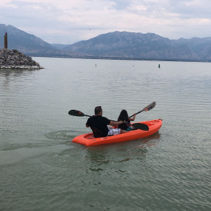 Ingrid Kayaking at the Marina