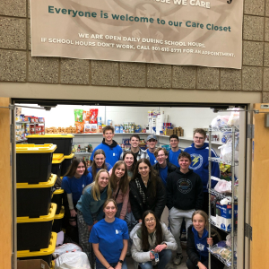 Youth Council Service Project Collecting donations for School Pantry
